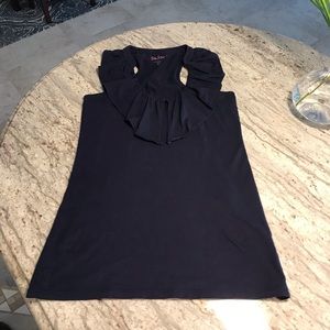 EUC Navy Ruffle Halter Lilly Pulitzer Blouse XS